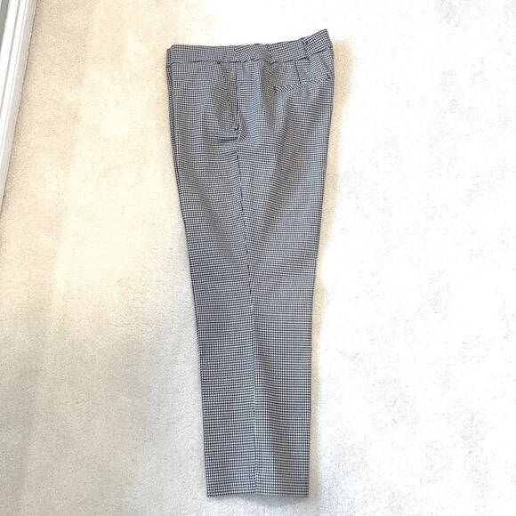 DALIA BLACK WHITE CHECKED PANTS SIZE 12 FLAT FRONT with side pockets💕💕 - Picture 1 of 5